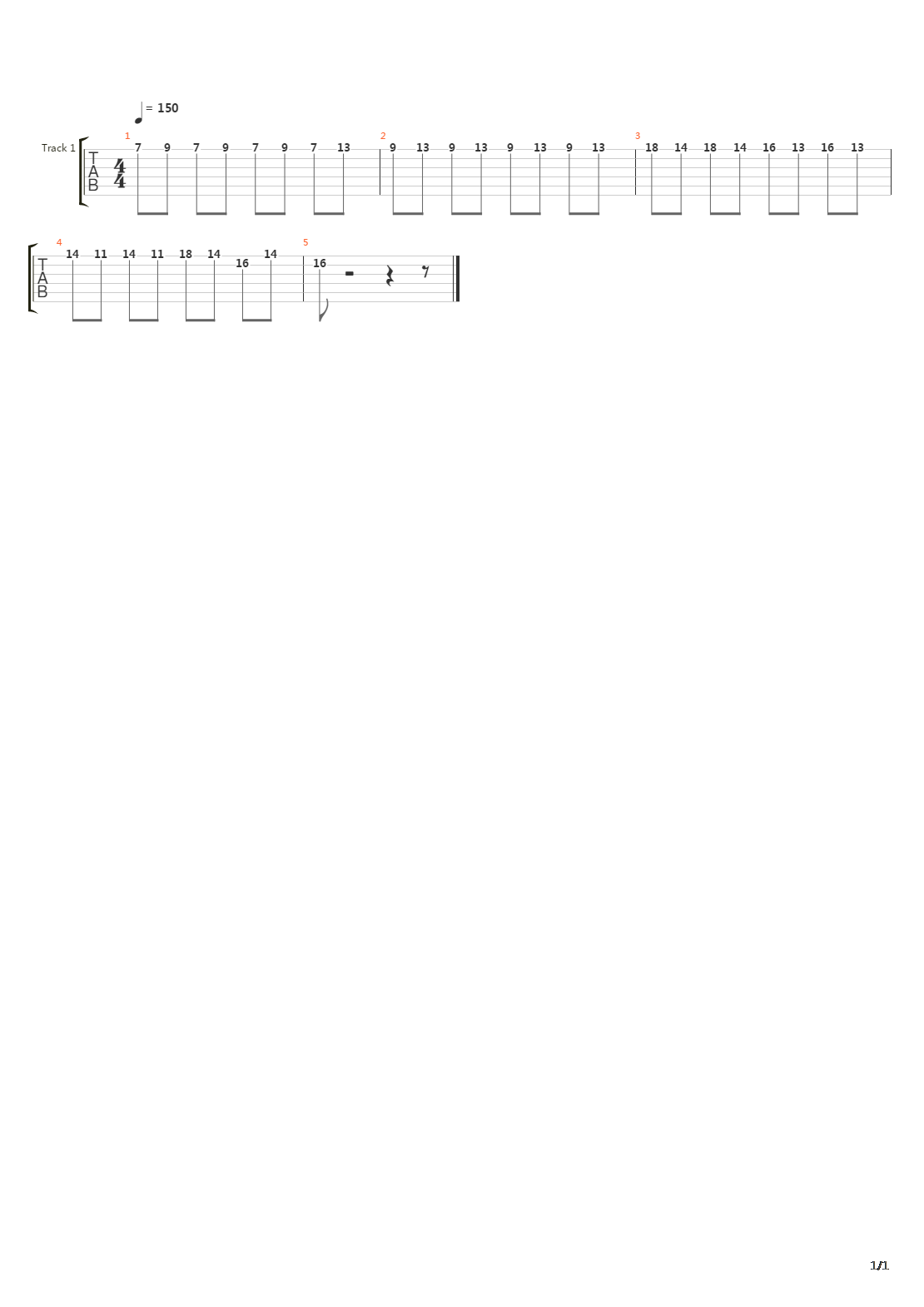 Bedrock吉他谱