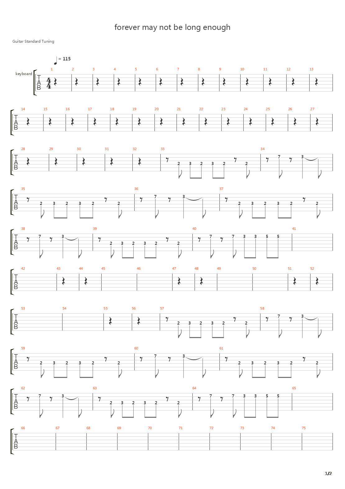 Forever May Not Be Long Enough吉他谱