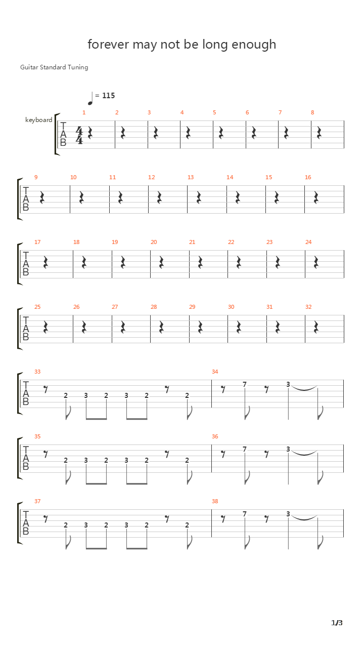 Forever May Not Be Long Enough吉他谱
