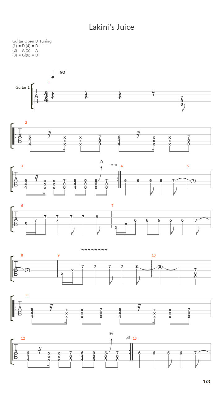Lakinis Juice吉他谱
