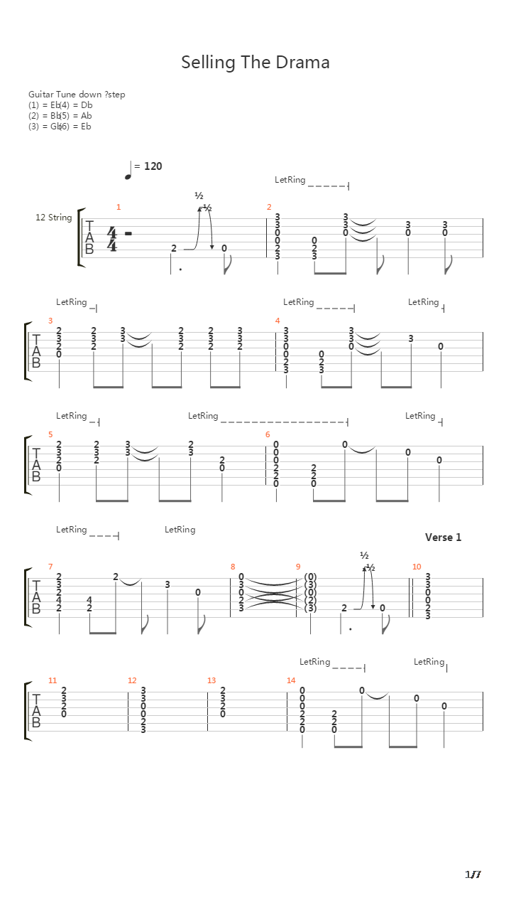 Selling The Drama吉他谱