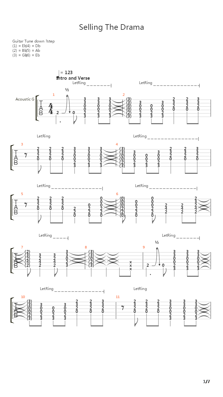 Selling The Drama吉他谱
