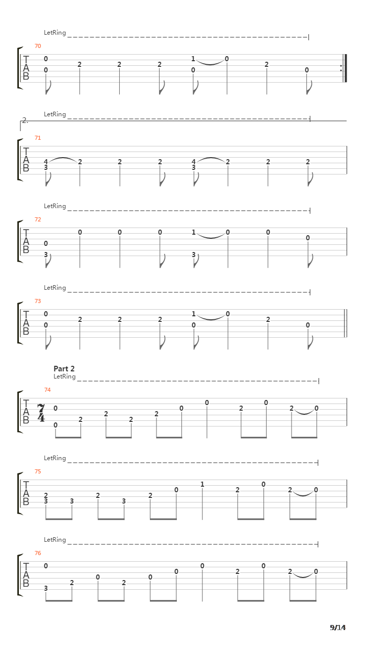 Nuvole Bianche吉他谱