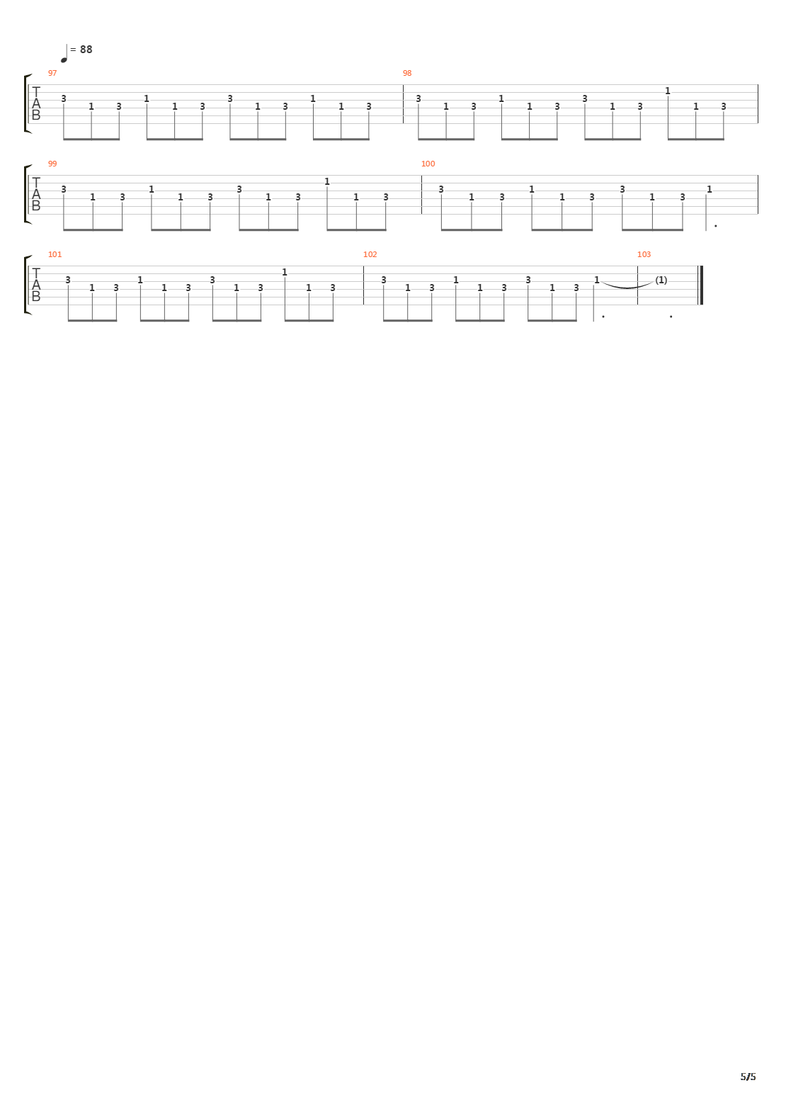 Nuvole Bianche吉他谱