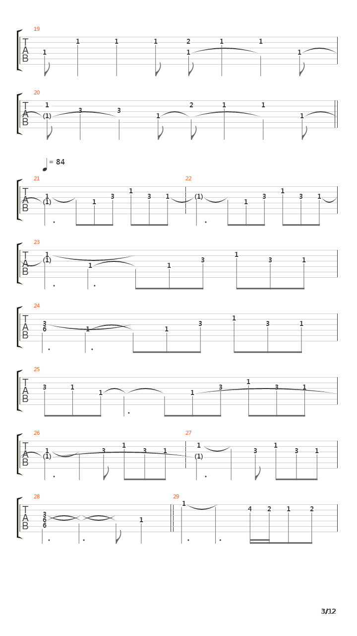 Nuvole Bianche吉他谱