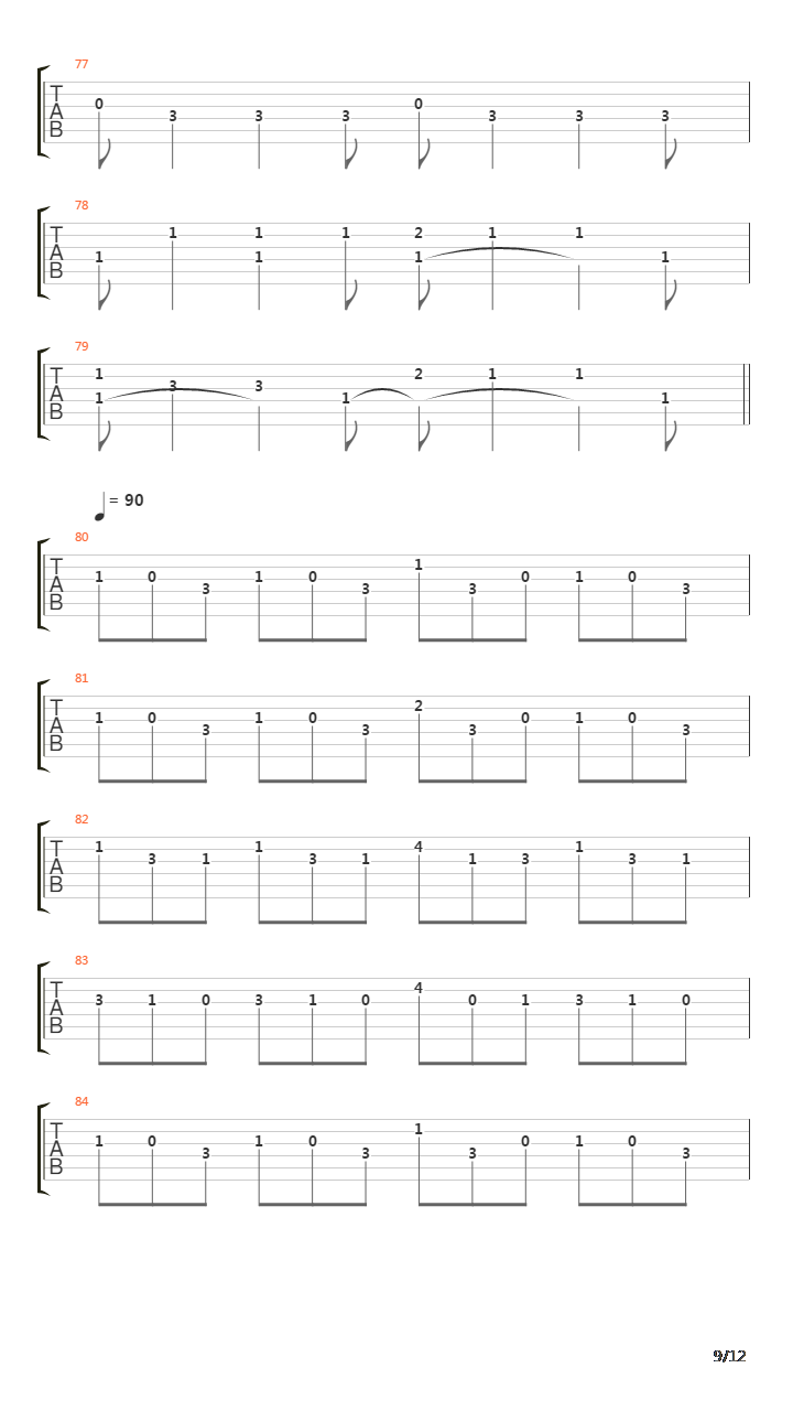 Nuvole Bianche吉他谱