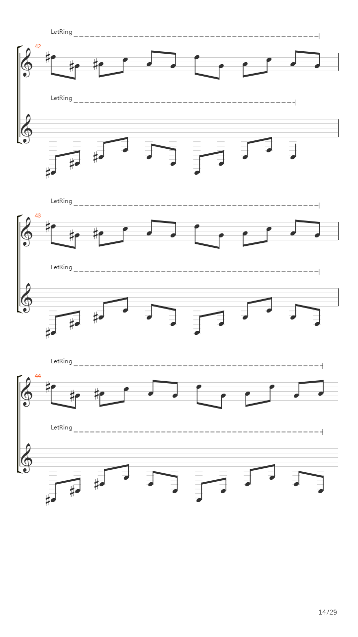 Nuvole Bianche吉他谱