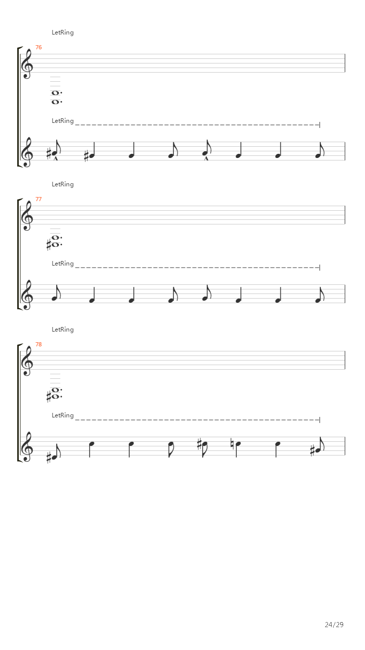 Nuvole Bianche吉他谱