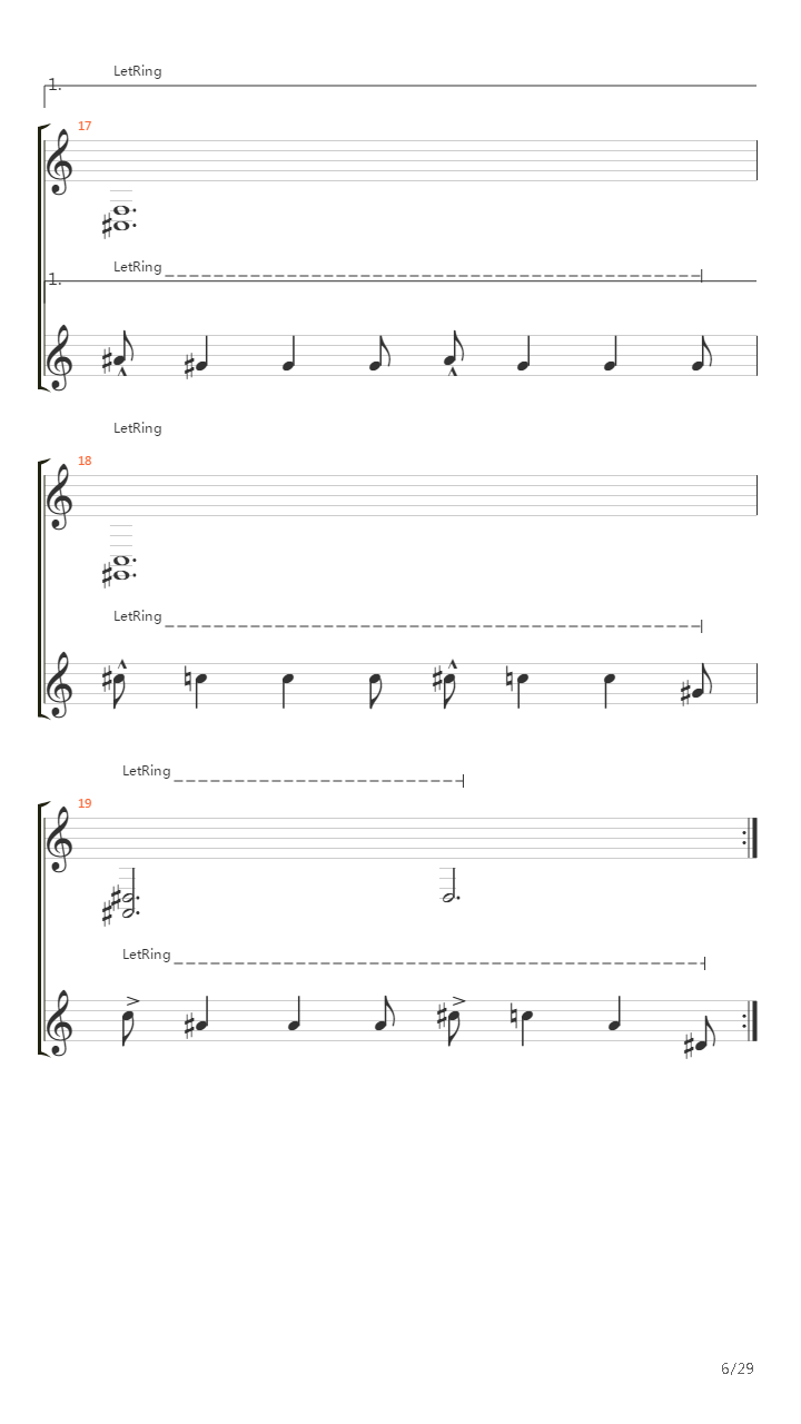 Nuvole Bianche吉他谱