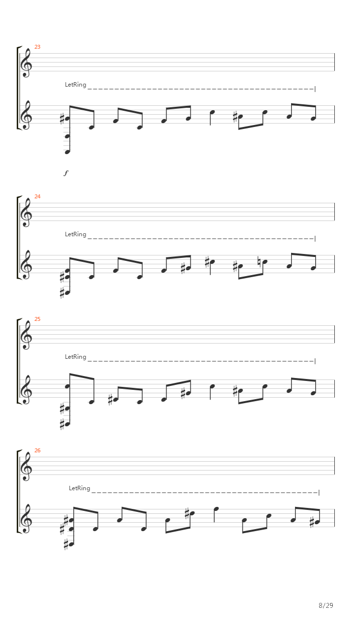 Nuvole Bianche吉他谱