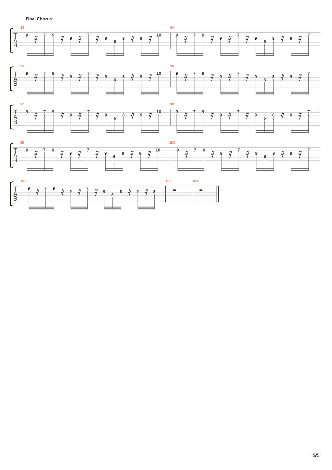 A View From The End Of The World吉他谱