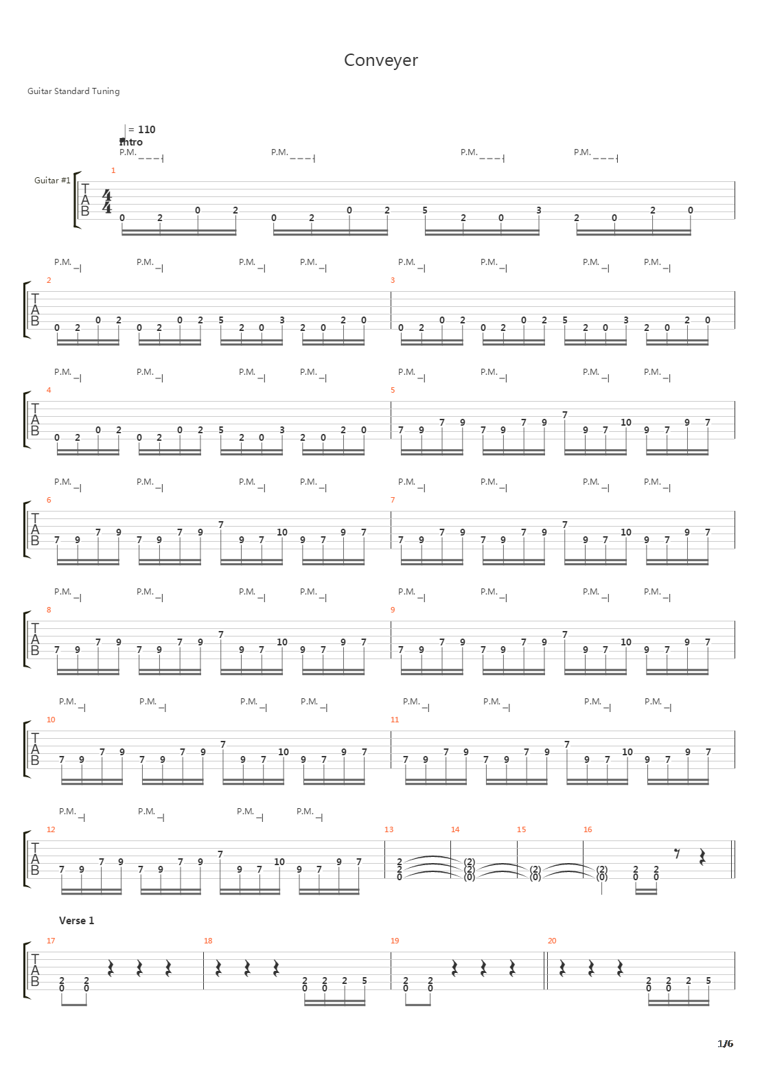 Conveyer吉他谱