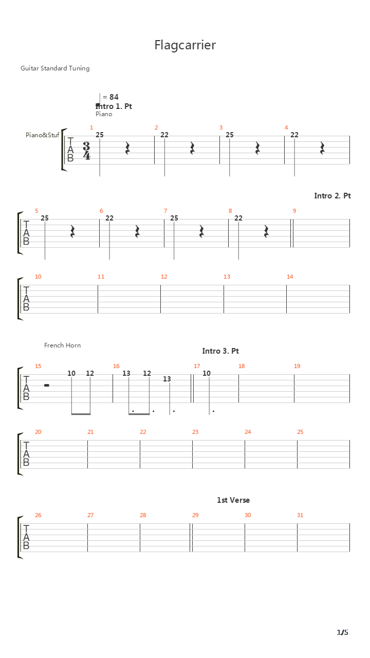 Flagcarrier吉他谱