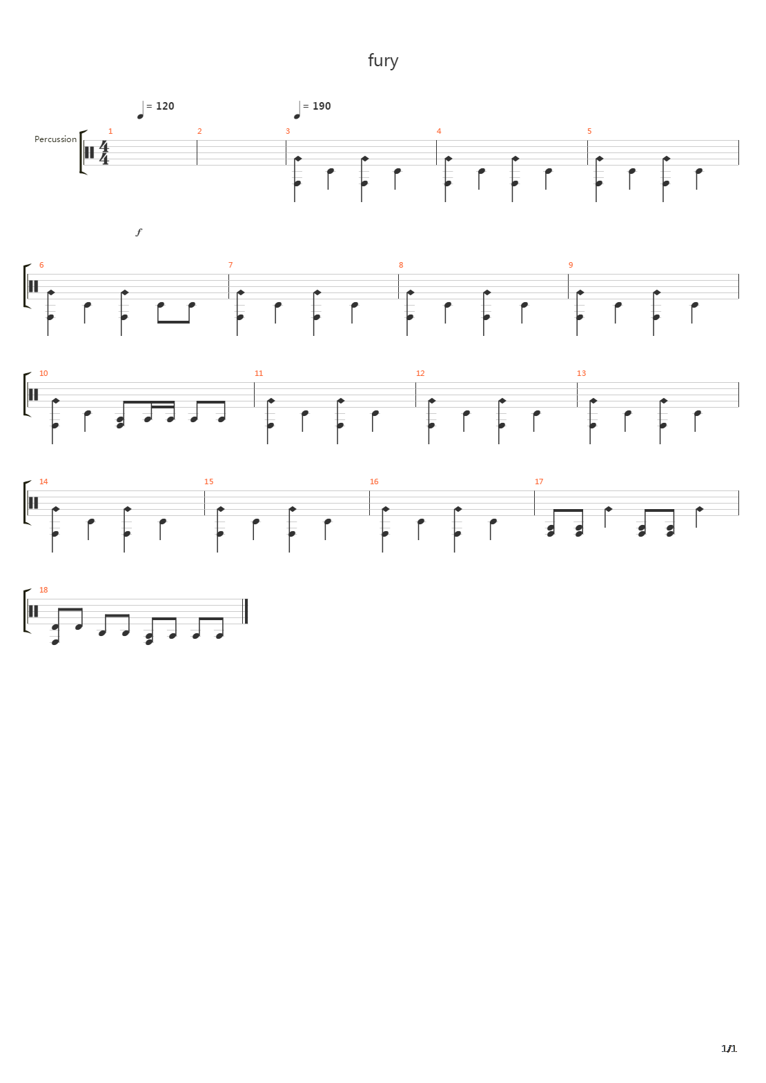 Fury吉他谱