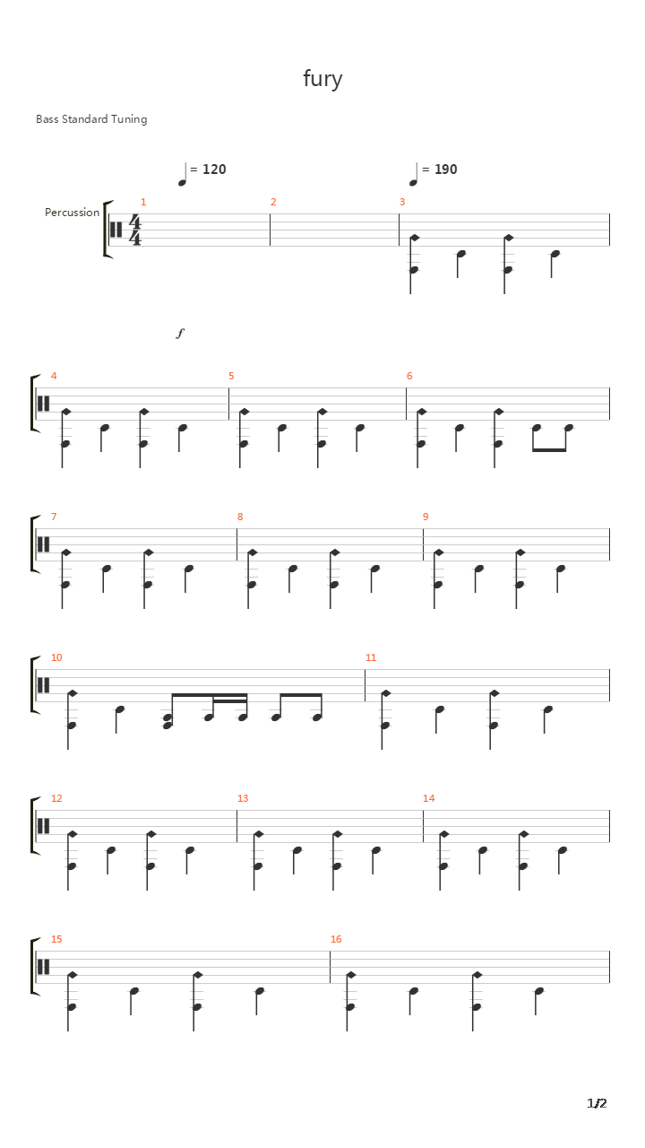 Fury吉他谱