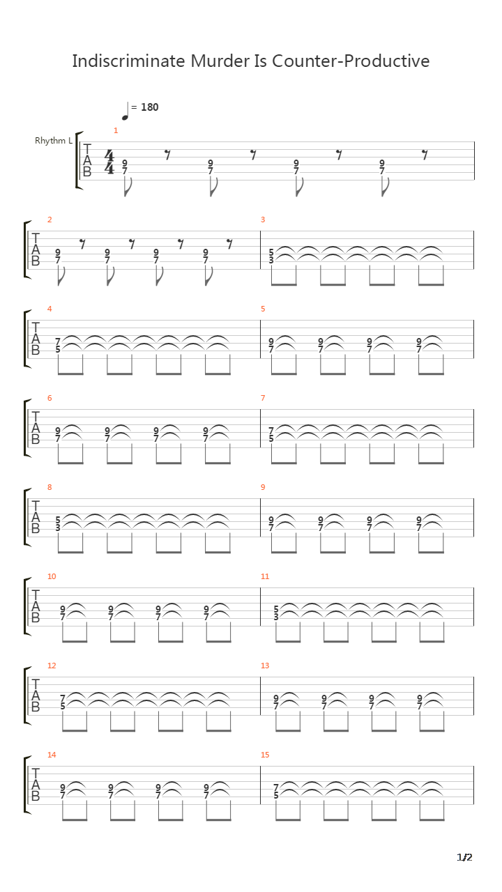 Indiscriminate Murder Is Counter-productive吉他谱