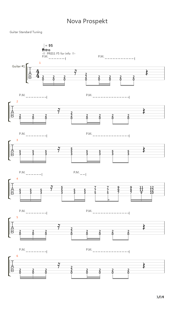 Nova Prospekt吉他谱