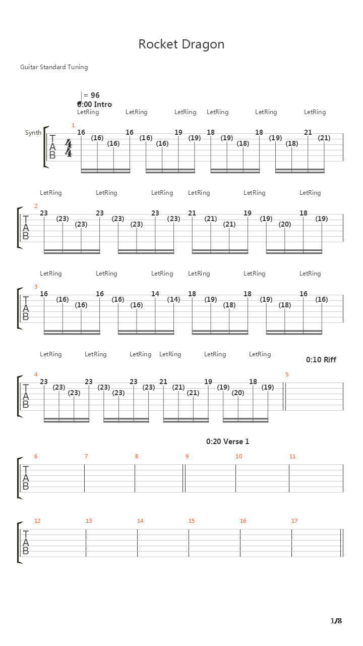 Rocket Dragon吉他谱