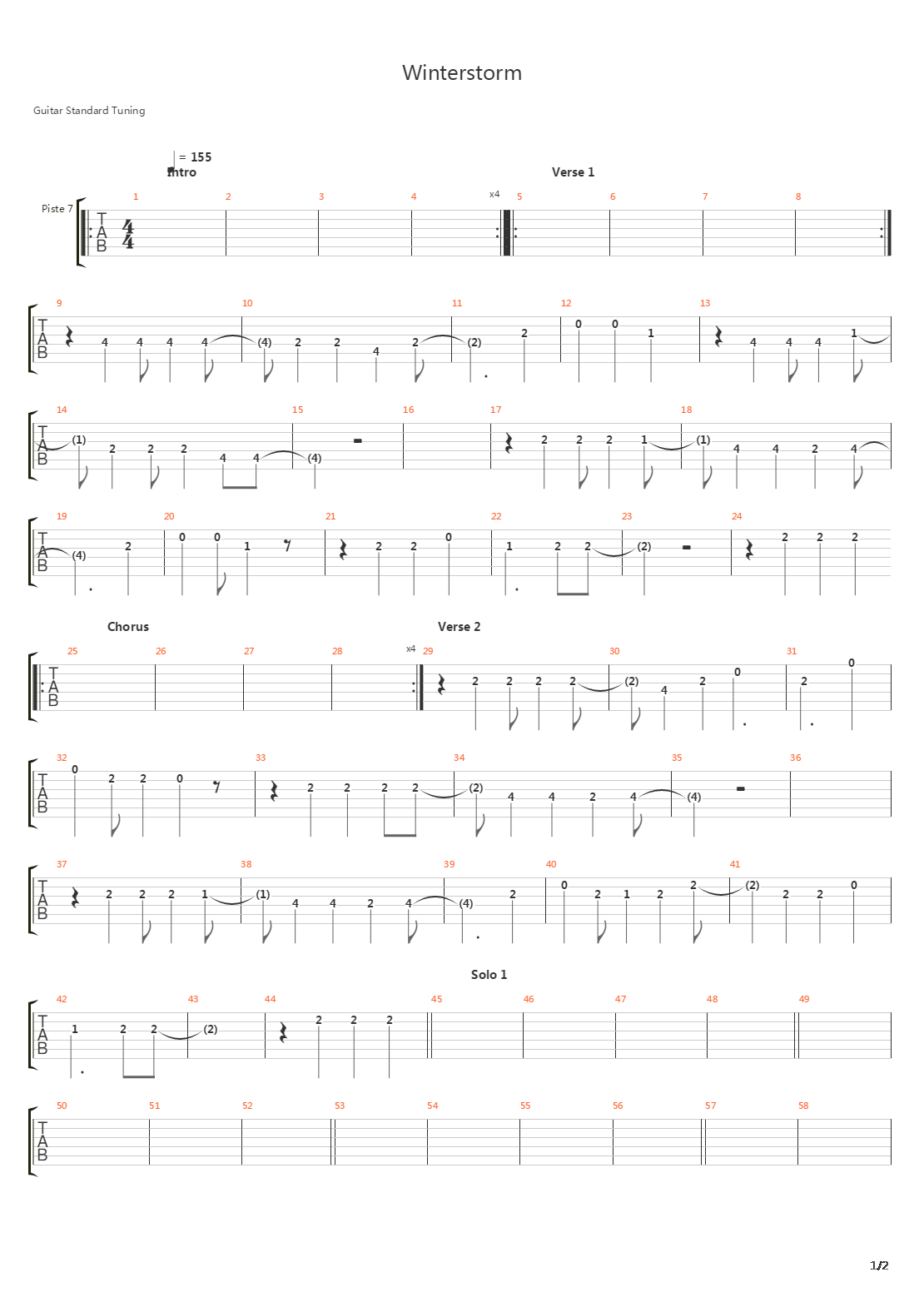 Winterstorm吉他谱
