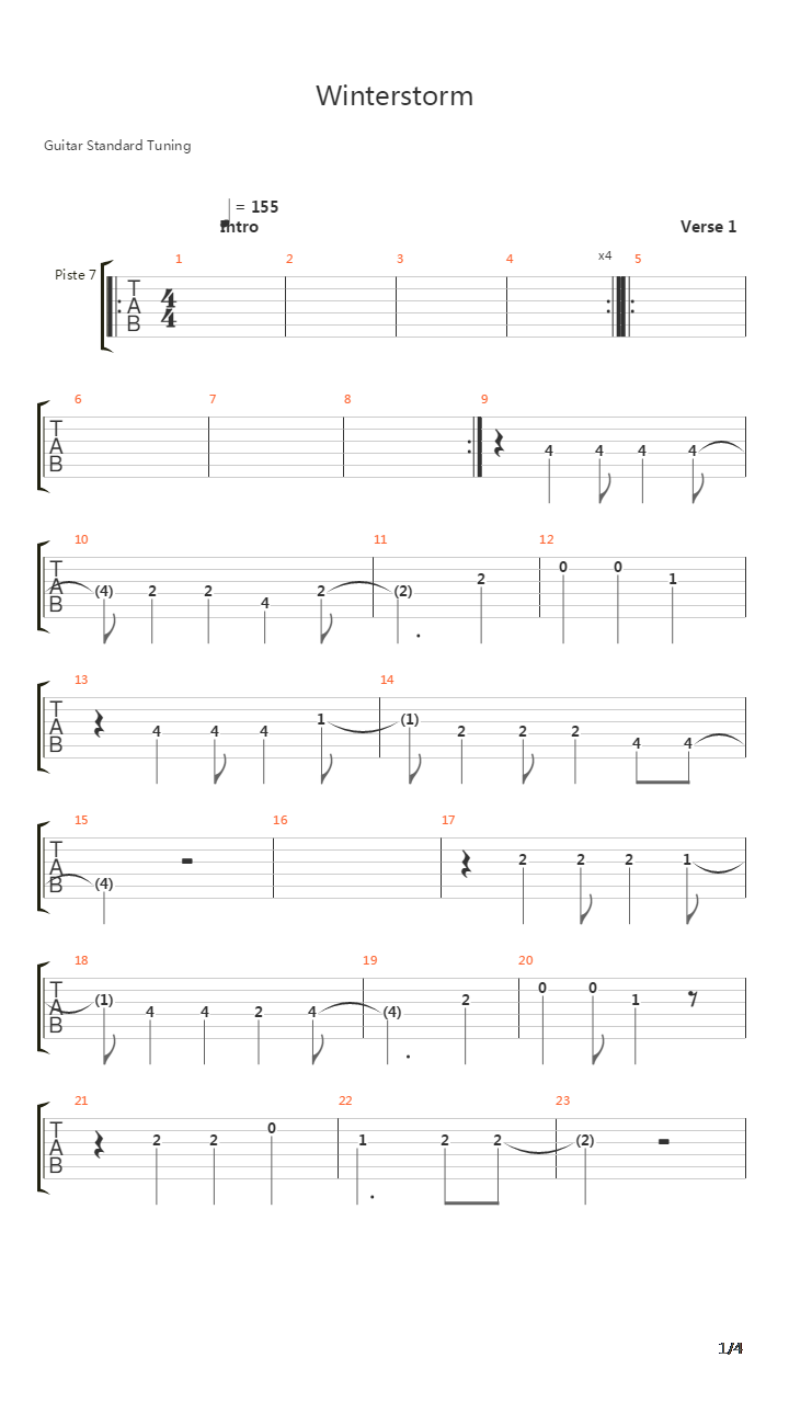 Winterstorm吉他谱