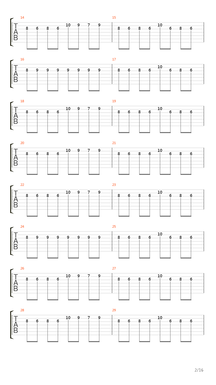 All Falls Down吉他谱