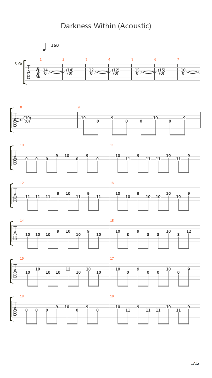 Darkness Within吉他谱