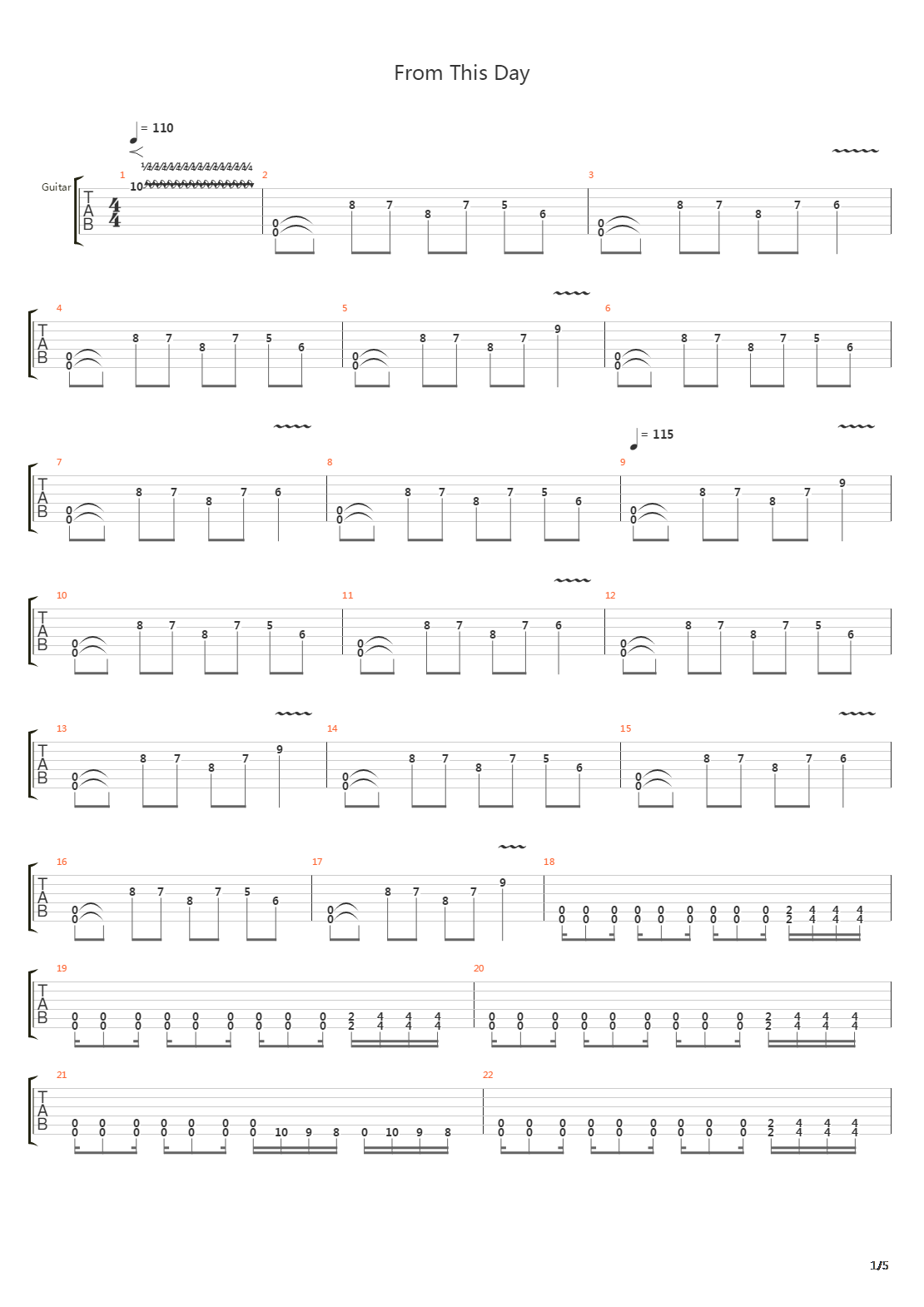 From This Day吉他谱