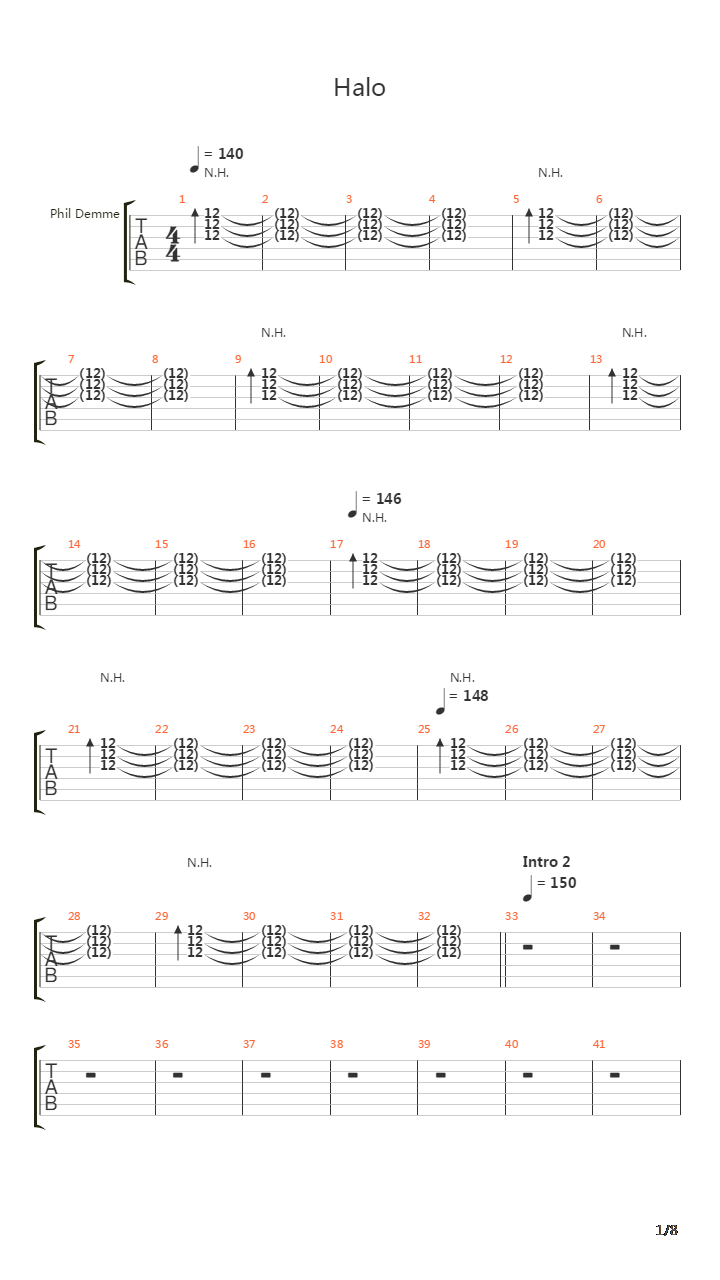 Halo吉他谱