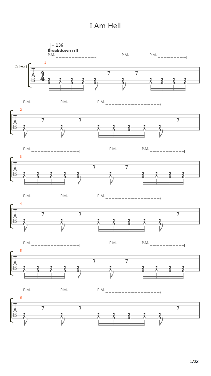 I Am Hell Sonata In C-sharp吉他谱