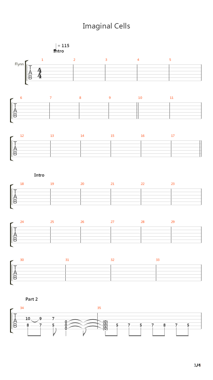 Imaginal Cells吉他谱