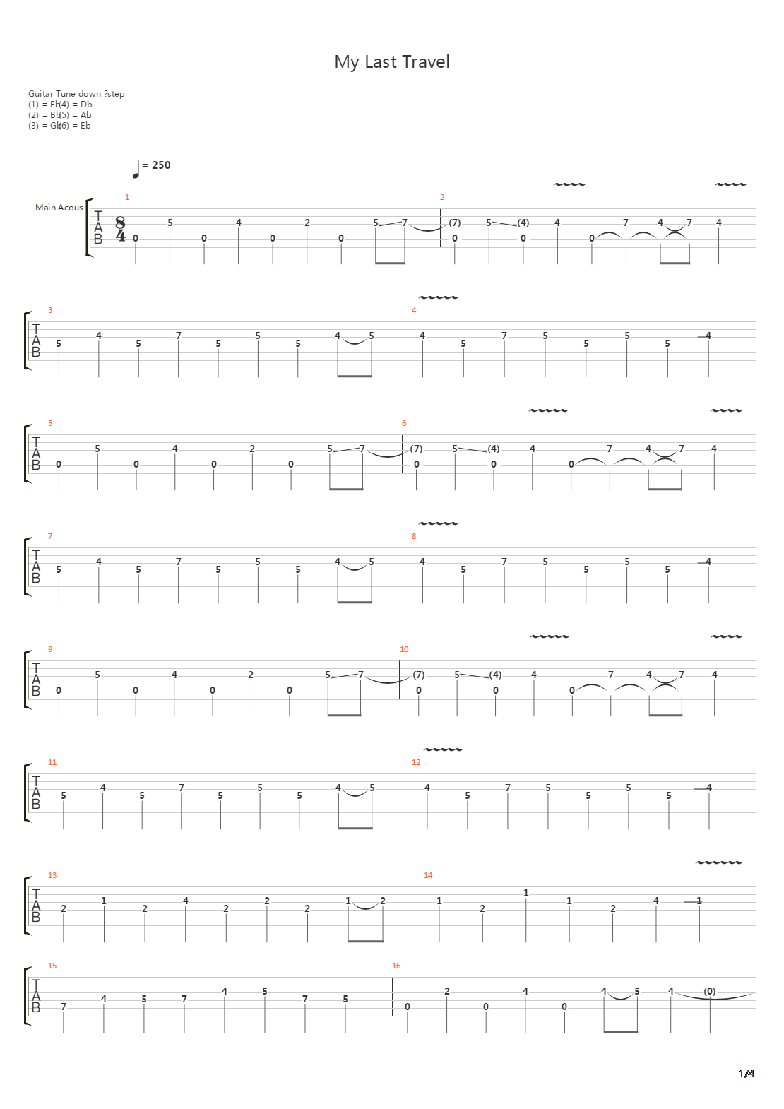 My Last Travel吉他谱