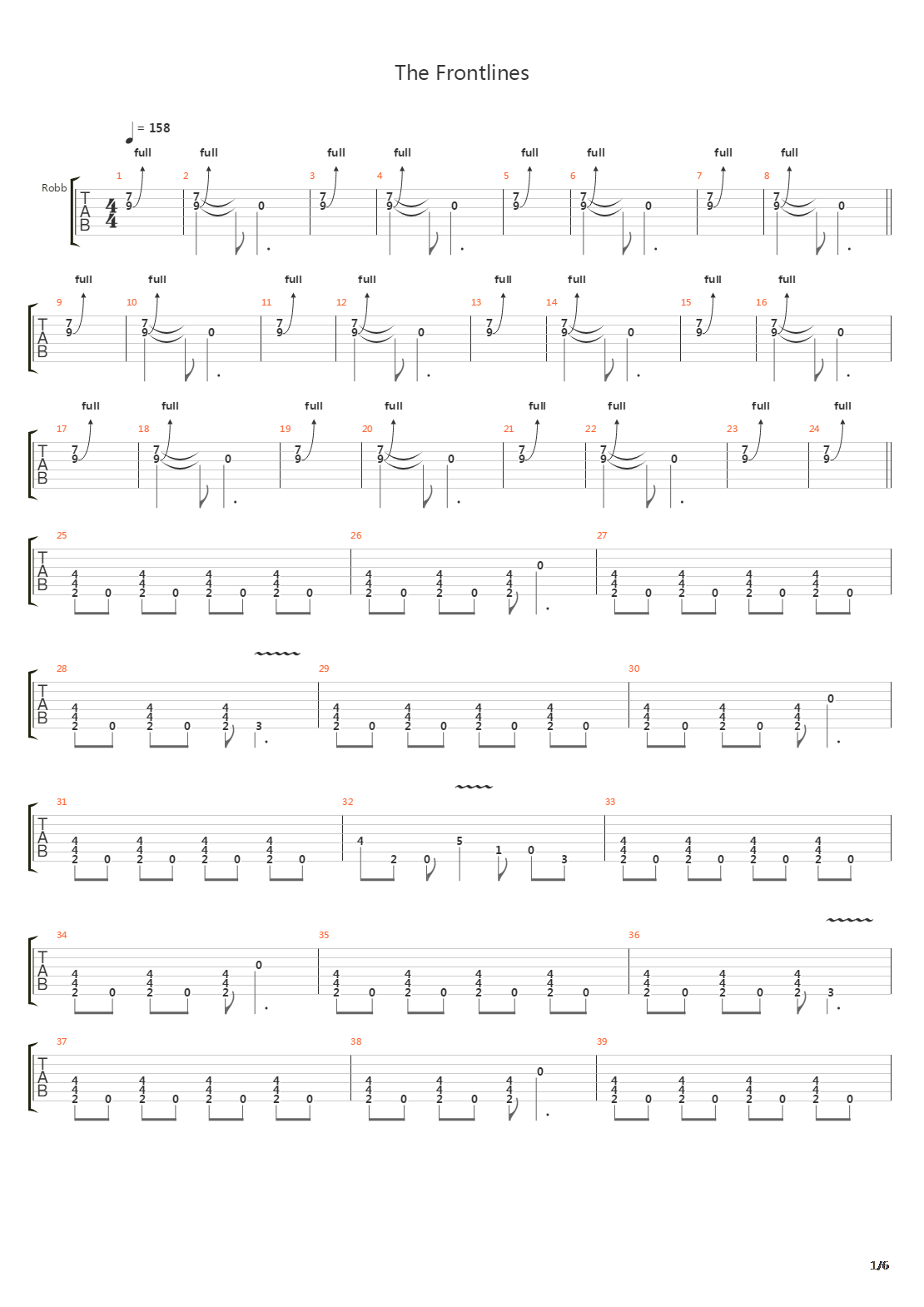 The Frontlines吉他谱