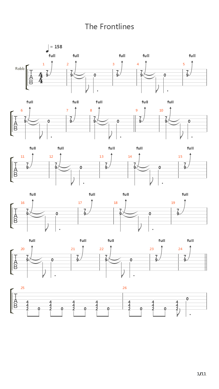 The Frontlines吉他谱