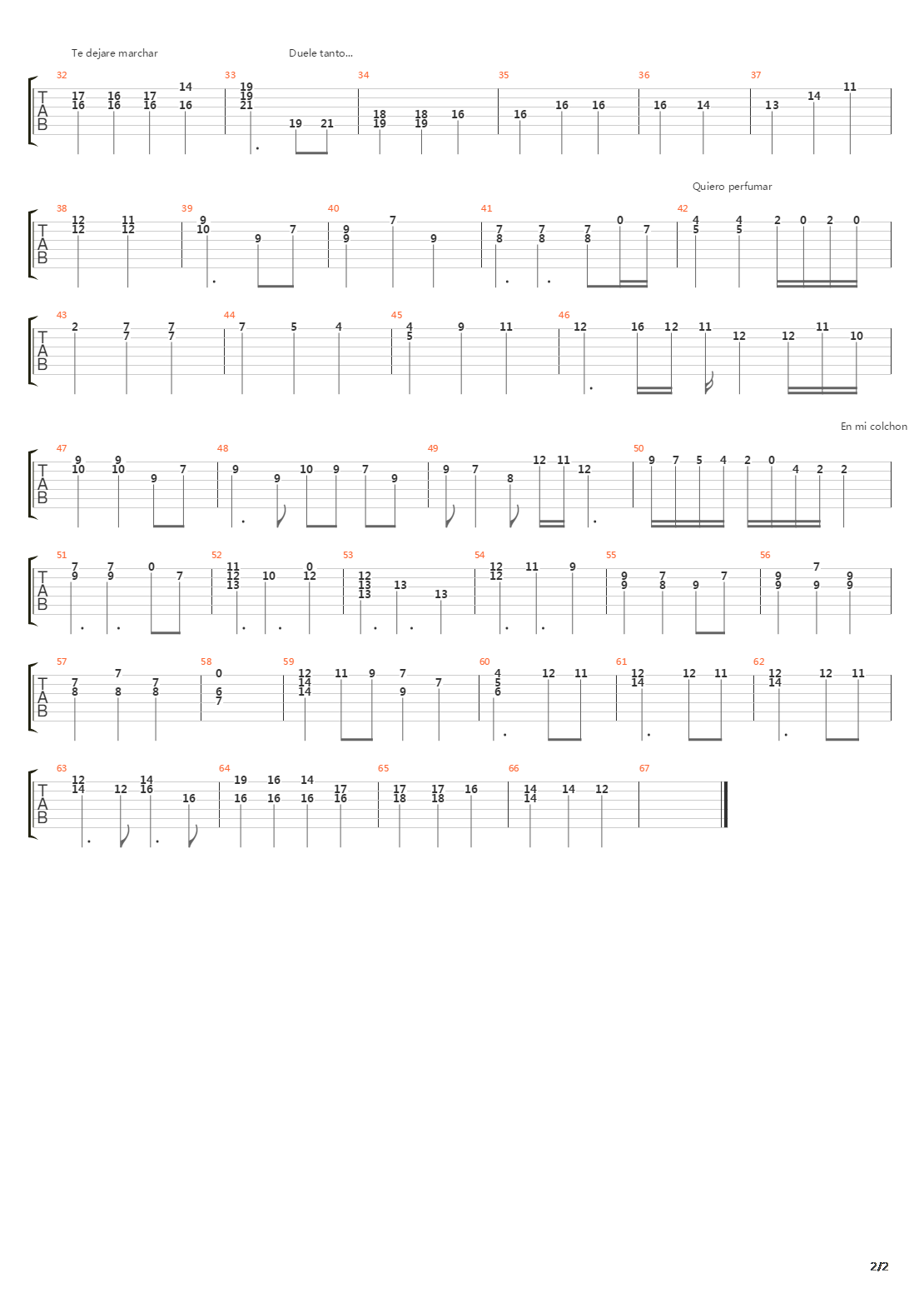 Adios Dulcinea Part 2吉他谱