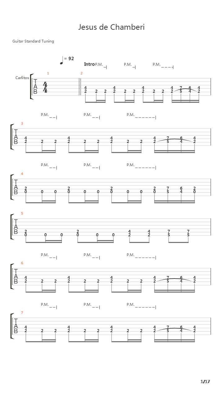 Jesus De Chamberi吉他谱