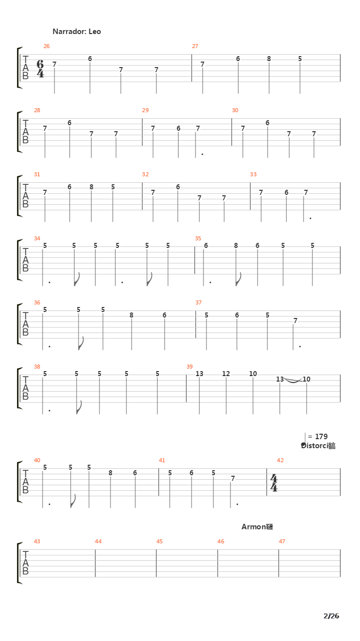 La Cantata Del Diablo吉他谱