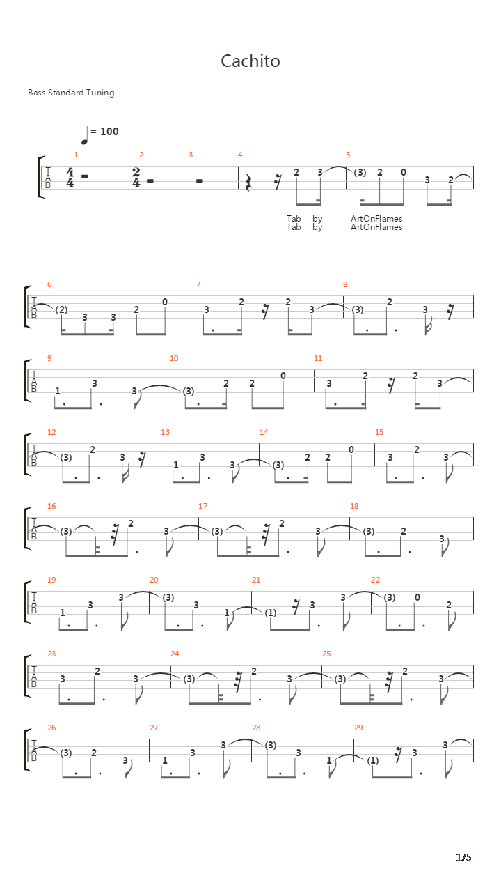 Cachito吉他谱