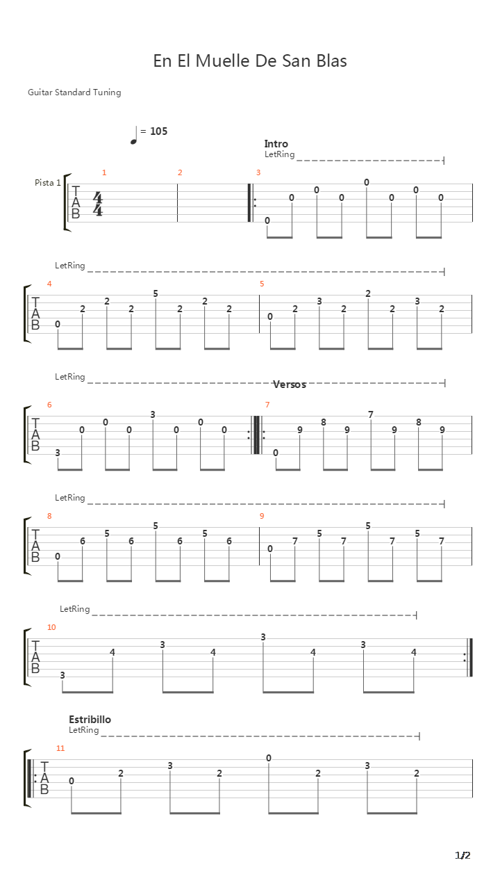 En El Muelle De San Blas吉他谱