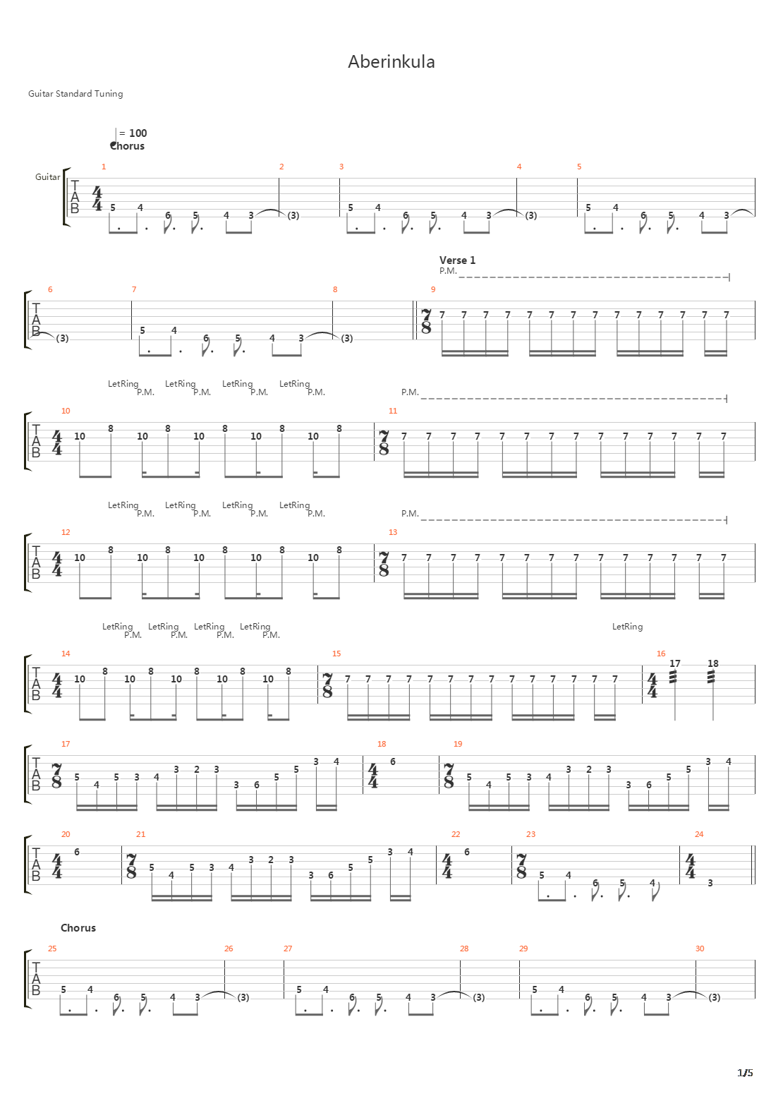 Aberinkula吉他谱