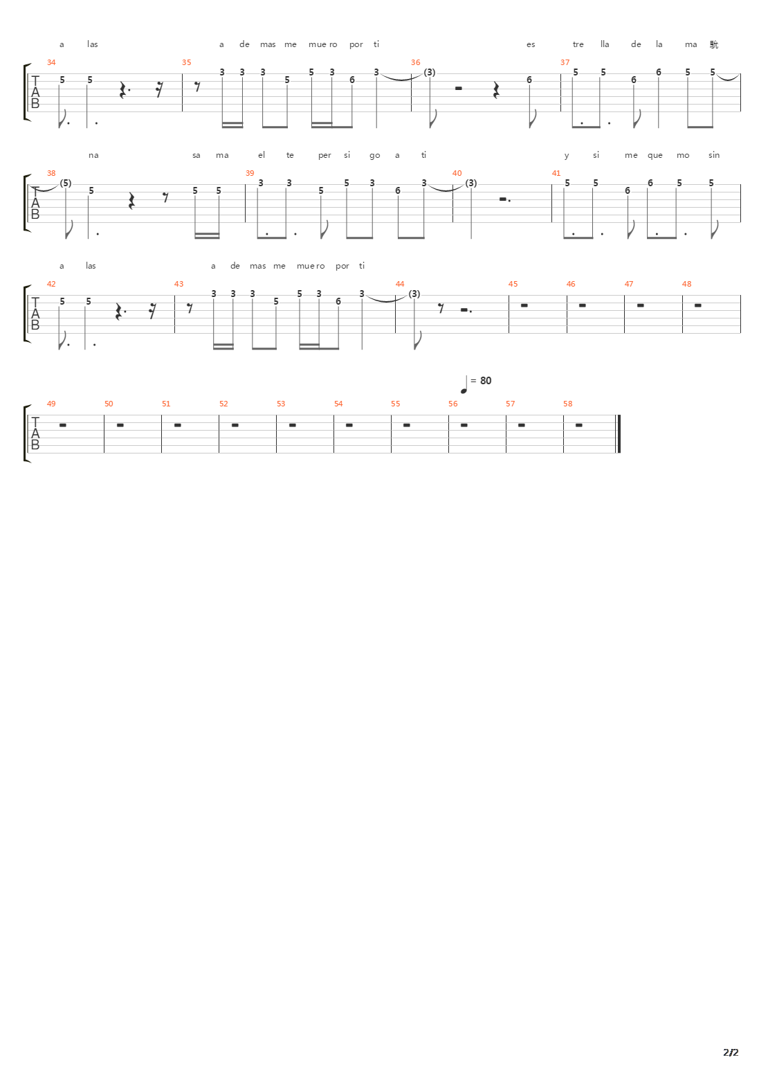 Asilos Magdalena吉他谱