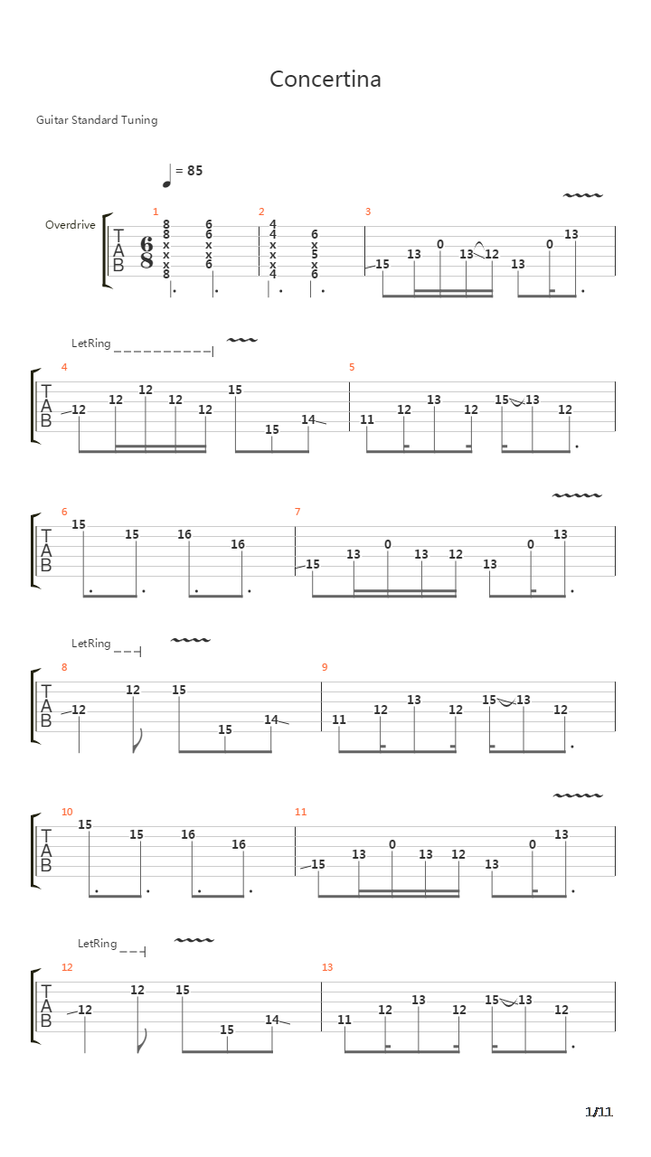 Concertina吉他谱