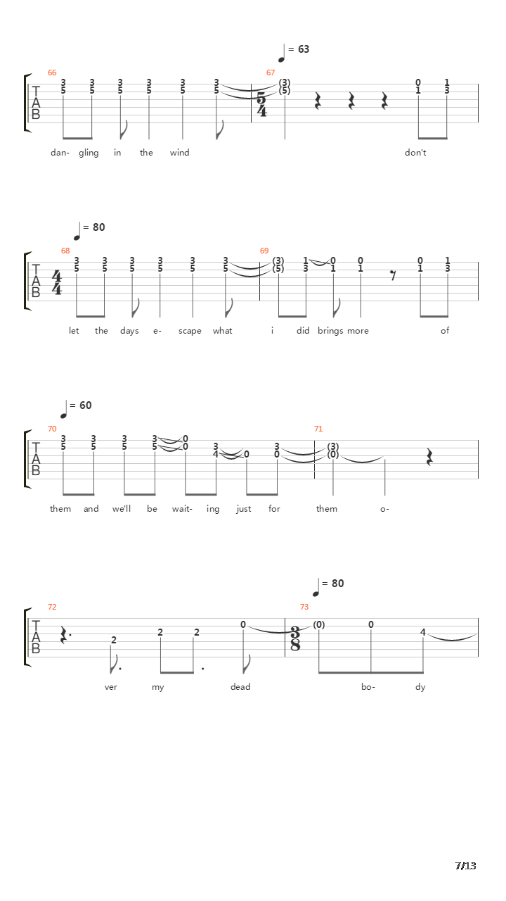 Copernicus吉他谱