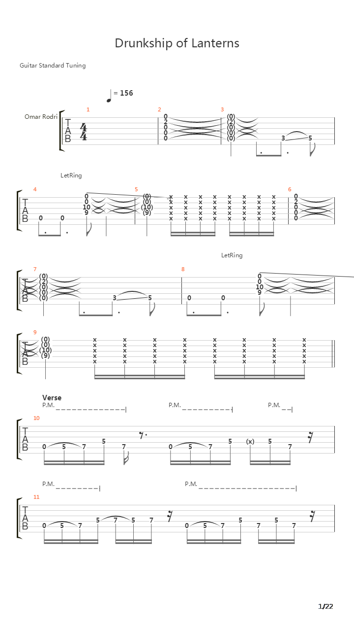 Drunkship Of Lanterns吉他谱