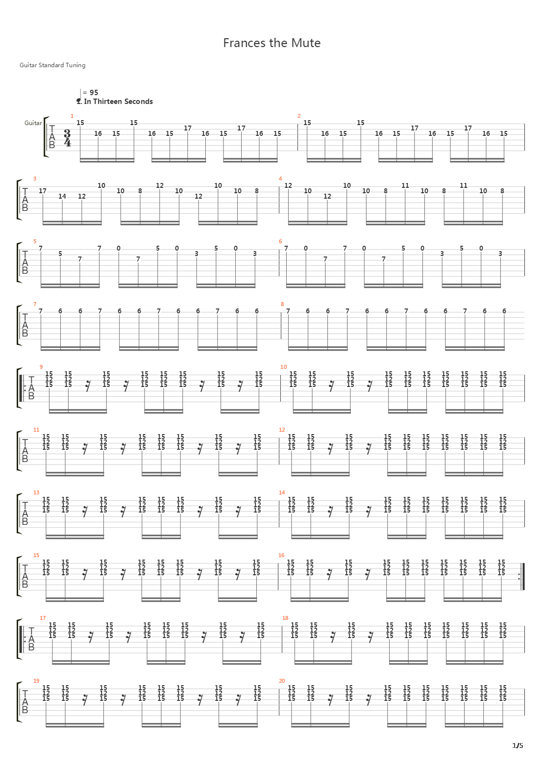 Frances The Mute吉他谱