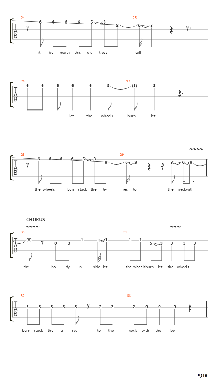 Teflon吉他谱