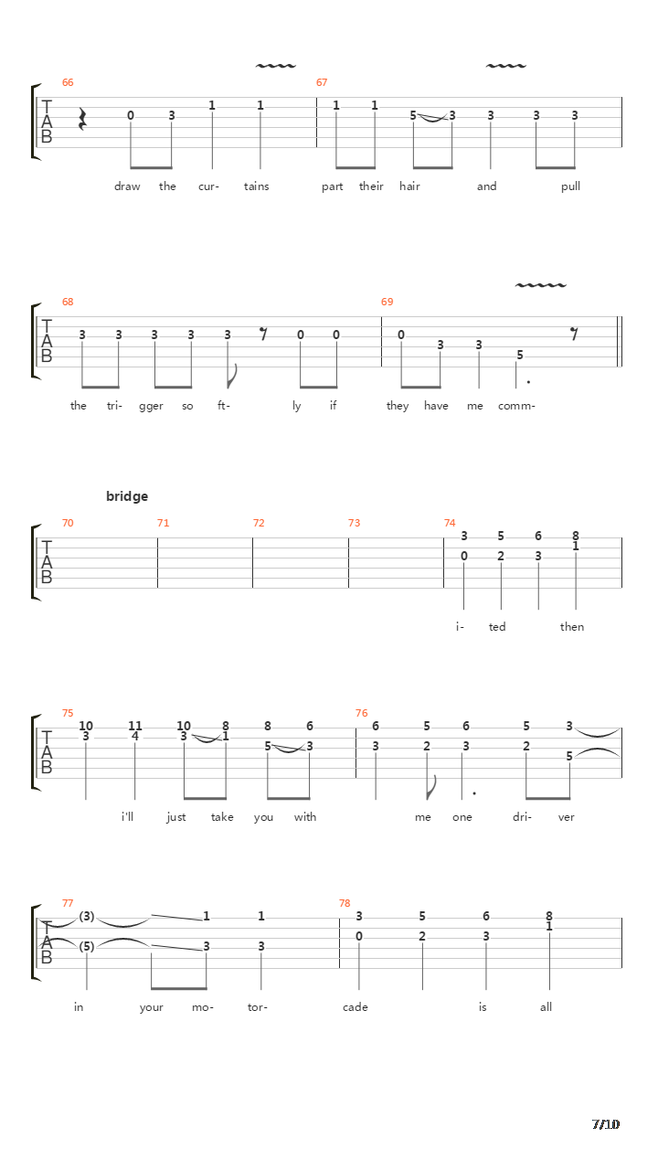 Teflon吉他谱