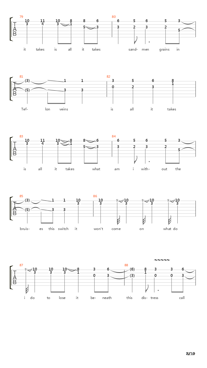 Teflon吉他谱