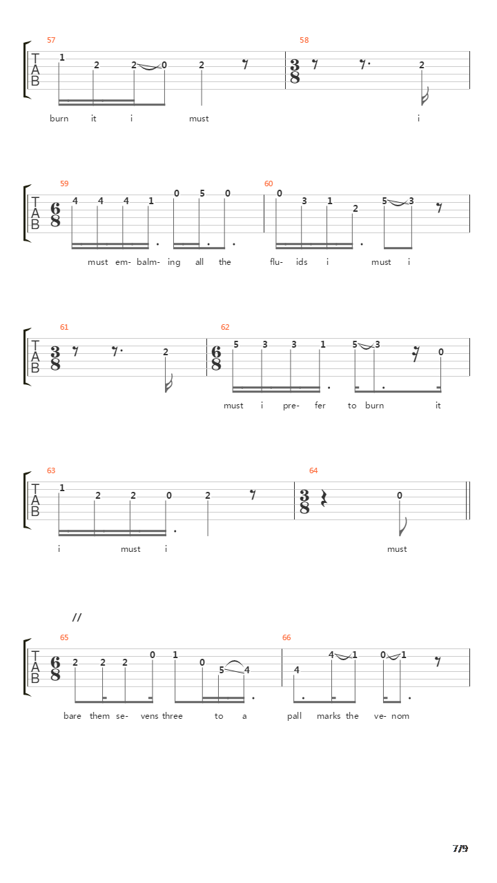 Vermicide吉他谱