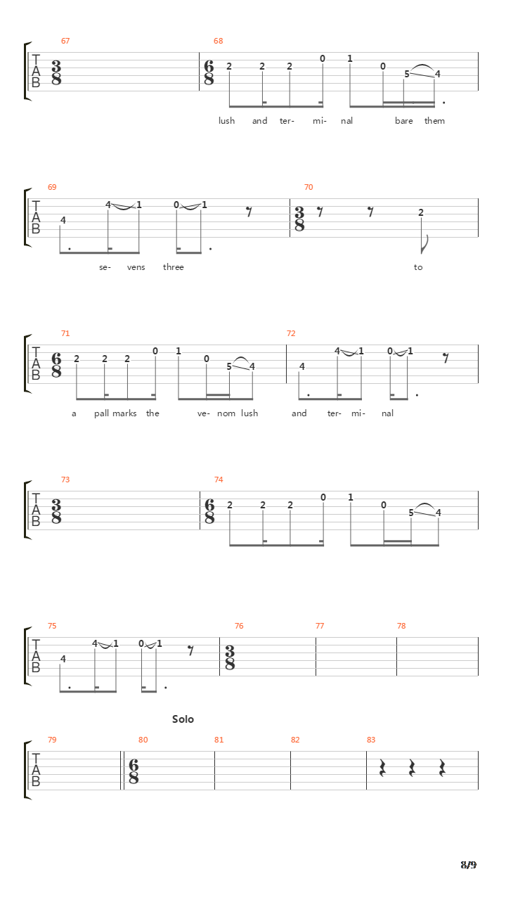 Vermicide吉他谱