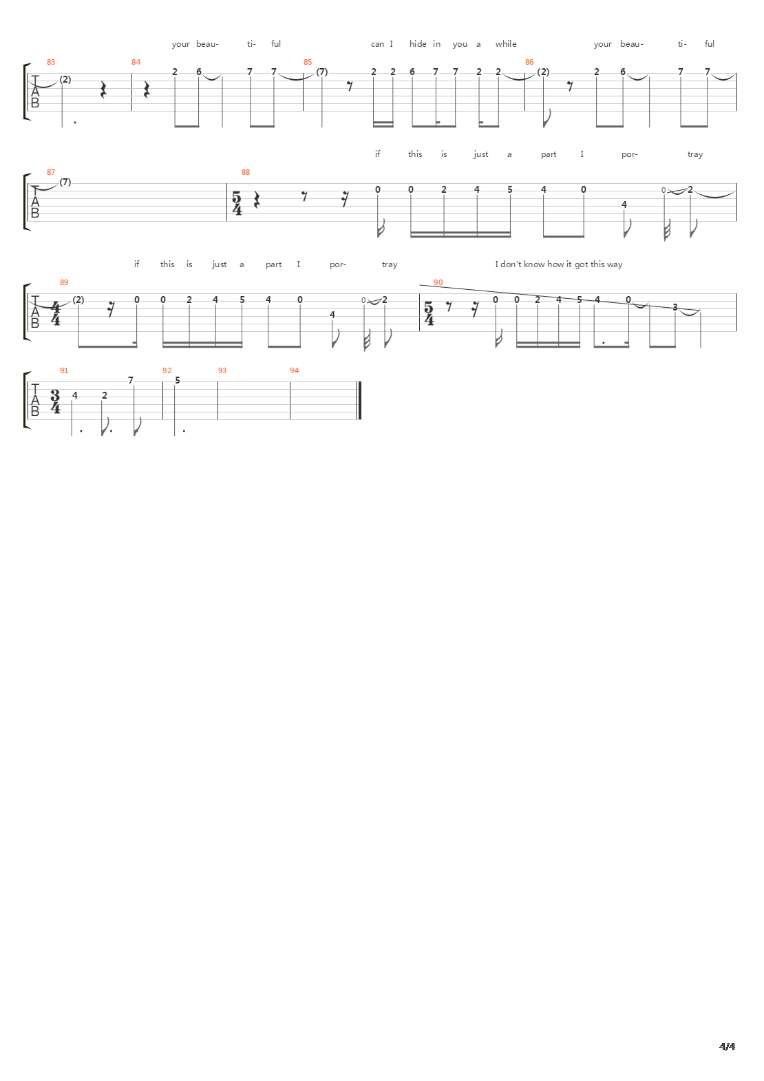 Masterpiece Theatre吉他谱